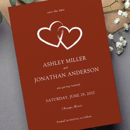Elegante moderne eenvoudige elementen bruiloft save the date