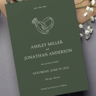 Elegante Moderne Eenvoudige Elementen Bruiloft Save The Date