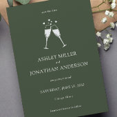 Elegante moderne eenvoudige elementen bruiloft save the date