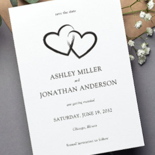 Elegante moderne eenvoudige elementen bruiloft save the date