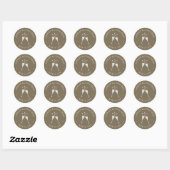Elegante moderne eenvoudige elementen ronde sticker (Vel)