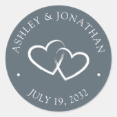 Elegante moderne eenvoudige elementen ronde sticker (Voorkant)