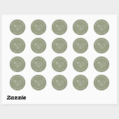 Elegante moderne eenvoudige elementen ronde sticker (Vel)