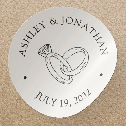 Elegante moderne eenvoudige elementen ronde sticker