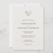 Elegante Moderne Eenvoudige Elementen Trouwfoto Kaart (Voorkant)