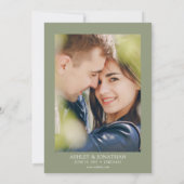 Elegante Moderne Eenvoudige Elementen Trouwfoto Kaart (Achterkant)