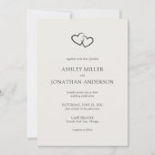 Elegante Moderne Eenvoudige Elementen Trouwfoto Kaart (Voorkant)