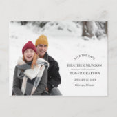 Elegante Moderne Eenvoudige Foto Bruiloft Save the Aankondigingskaart (Voorkant)