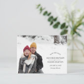 Elegante Moderne Eenvoudige Foto Bruiloft Save the Aankondigingskaart (Staand voorkant)