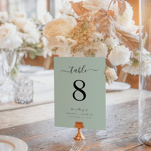 Elegante Moderne Eenvoudige Lichtgroene Kleur Trou Kaart