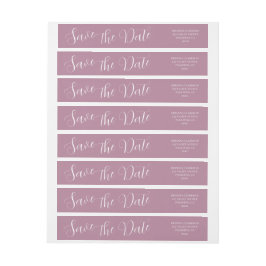 Elegante Moderne Eenvoudige Mauve Bruiloft Save th