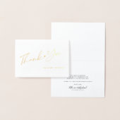Elegante moderne eenvoudige minimalistische bruilo folie kaarten (Display)