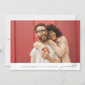 Elegante MODERNE EENVOUDIGE MINIMALISTISCHE Fotoco Save The Date (Voorkant)