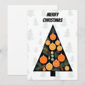 Elegante moderne eenvoudige minimalistische kerstb feestdagenkaart (Voorkant / Achterkant)