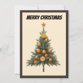 Elegante moderne eenvoudige minimalistische kerstb feestdagenkaart (Voorkant)