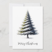 Elegante moderne eenvoudige minimalistische kerstb feestdagenkaart (Voorkant)