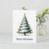 Elegante moderne eenvoudige minimalistische kerstb feestdagenkaart (Staand voorkant)