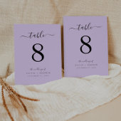 Elegante moderne eenvoudige Paarse kleur bruiloft Kaart