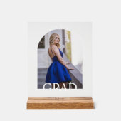 elegante moderne eenvoudige script afstudeerfoto-b acryl bord (Voorkant)