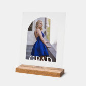 elegante moderne eenvoudige script afstudeerfoto-b acryl bord (Hoek)