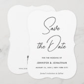 Elegante Moderne Eenvoudige Sjabloon Zwart En Wit (Voorkant / Achterkant)