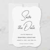 Elegante Moderne Eenvoudige Sjabloon Zwart En Wit (Voorkant)