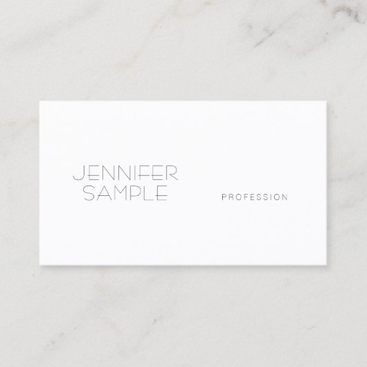 Elegante Moderne Eenvoudige Template Professioneel Visitekaartje (Voorkant)