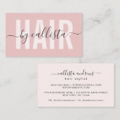 Elegante Moderne Eenvoudige Typografie Haarstylist Visitekaartje (Voorkant / Achterkant)