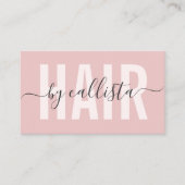 Elegante Moderne Eenvoudige Typografie Haarstylist Visitekaartje (Voorkant)