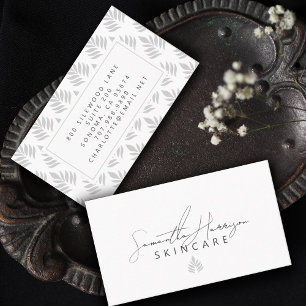 Elegante Moderne Eenvoudige Typografie Huidverzorg Visitekaartje