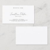 Elegante Moderne Eenvoudige Typografie Script Sjab Visitekaartje (Voorkant / Achterkant)