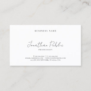 Elegante Moderne Eenvoudige Typografie Script Sjab Visitekaartje