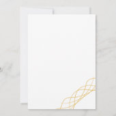 Elegante moderne eenvoudige witte gouden hartelijk kaart (Achterkant)