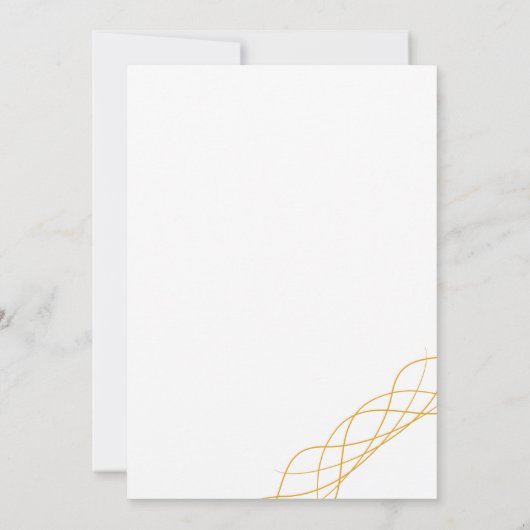 Elegante moderne eenvoudige witte gouden hartelijk kaart (Achterkant)