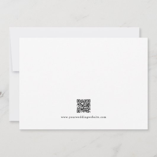 Elegante moderne eenvoudige zwarte en witte typogr save the date (Achterkant)