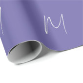 Elegante Moderne Eigen Naam Monogram Cadeaupapier (Rol Hoek)