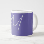 Elegante Moderne Eigen Naam Monogram Grote Koffiekop (Voorkant rechts)