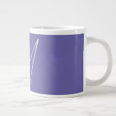 Elegante Moderne Eigen Naam Monogram Grote Koffiekop (Rechts)