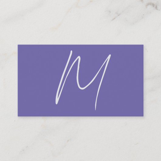 Elegante Moderne Eigen Naam Monogram Informatiekaartje (Voorkant)