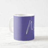 Elegante Moderne Eigen Naam Monogram Koffiemok (Voorkant links)