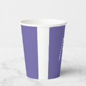 Elegante Moderne Eigen Naam Monogram Papieren Bekers (Rechts)