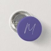 Elegante Moderne Eigen Naam Monogram Ronde Button 3,2 Cm (Voorkant /achterkant)