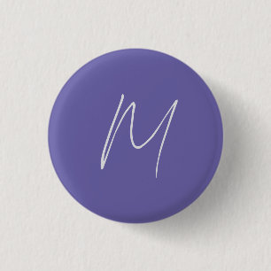Elegante Moderne Eigen Naam Monogram Ronde Button 3,2 Cm