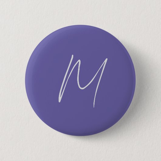 Elegante Moderne Eigen Naam Monogram Ronde Button 5,7 Cm (Voorkant)
