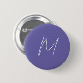 Elegante Moderne Eigen Naam Monogram Ronde Button 5,7 Cm (Voorkant /achterkant)