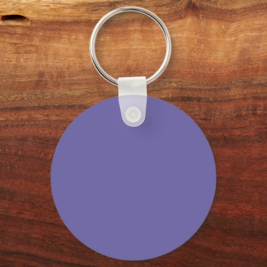 Elegante Moderne Eigen Naam Monogram Sleutelhanger (Achterkant)