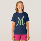 Elegante Moderne Eigen Naam Monogram T-shirt (Voorkant volledig)