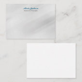 Elegante moderne eigentijdse stijl grijze achtergr notitiekaartje (Voorkant / Achterkant)