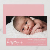 Elegante moderne elegante Christelijke foto | Doop Kaart (Voorkant / Achterkant)