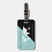 elegante, moderne en geometrische wereldreizen bagagelabel (Voorkant verticaal)